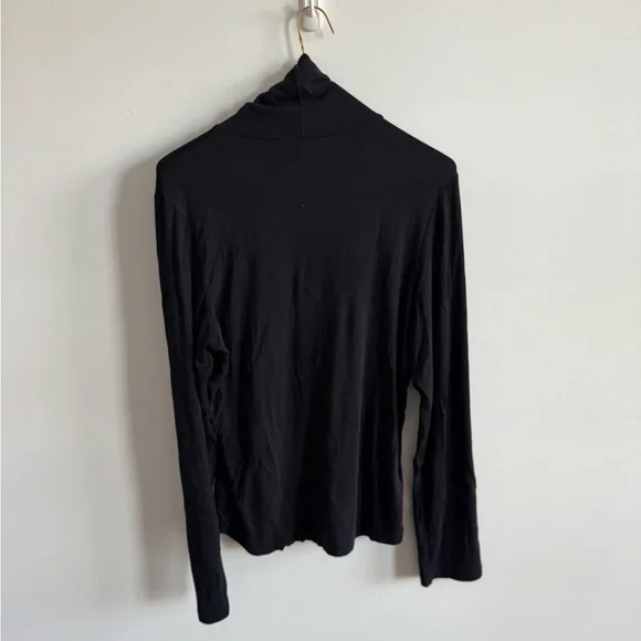 Size L Anthropologie Black Turtleneck Top - Picture 5 of 5